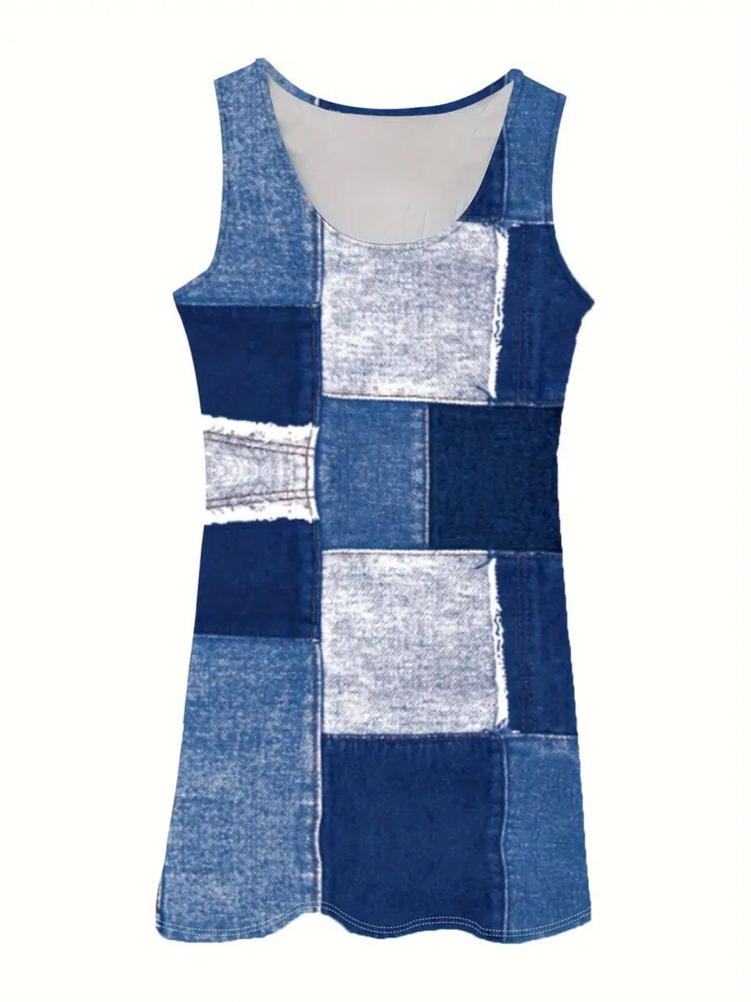 R&B | Kleid mit Denim-Print