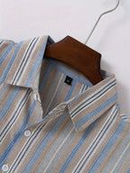 R&B | Gestreiftes Baumwoll Leinen Herrenhemd für Entspannte Looks