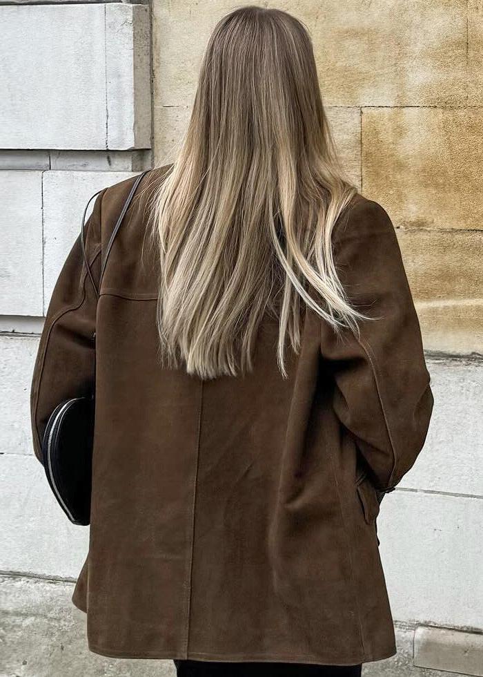 R&B | Samt Wildlederjacke mit Retro-Revers