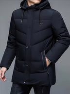 R&B | Warme Pufferjacke mit Kapuze Polyester Stil und Schutz