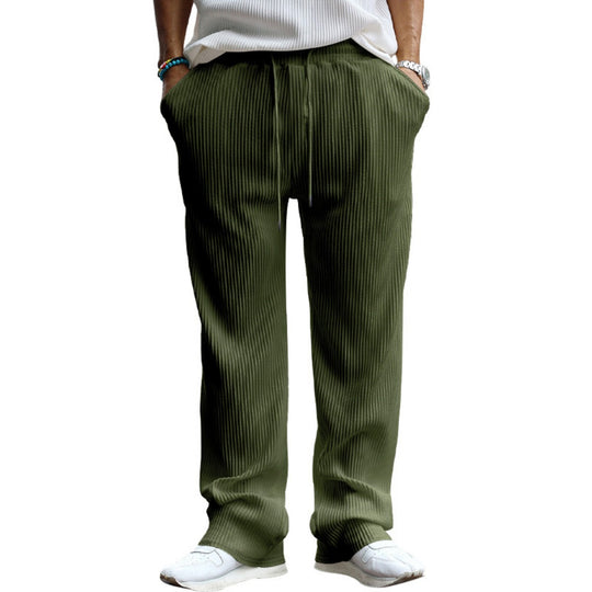 R&B | Dropping Gestreifte Hose mit hoher Taille und weitem Bein