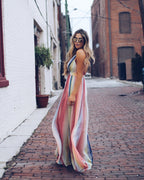 R&B | Bunt Gestreiftes Maxikleid für Damen
