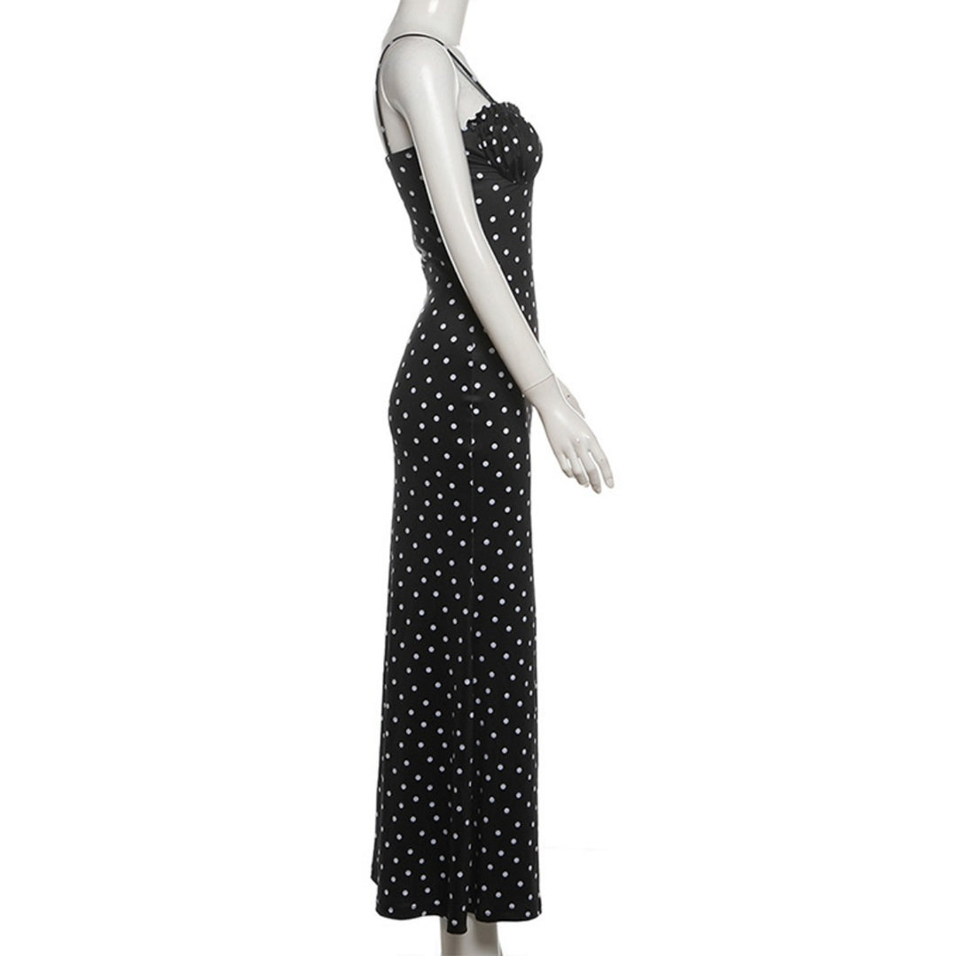 R&B | Kleid mit gepunkteten Strapsen mit Neckholder