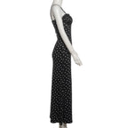 R&B | Kleid mit gepunkteten Strapsen mit Neckholder