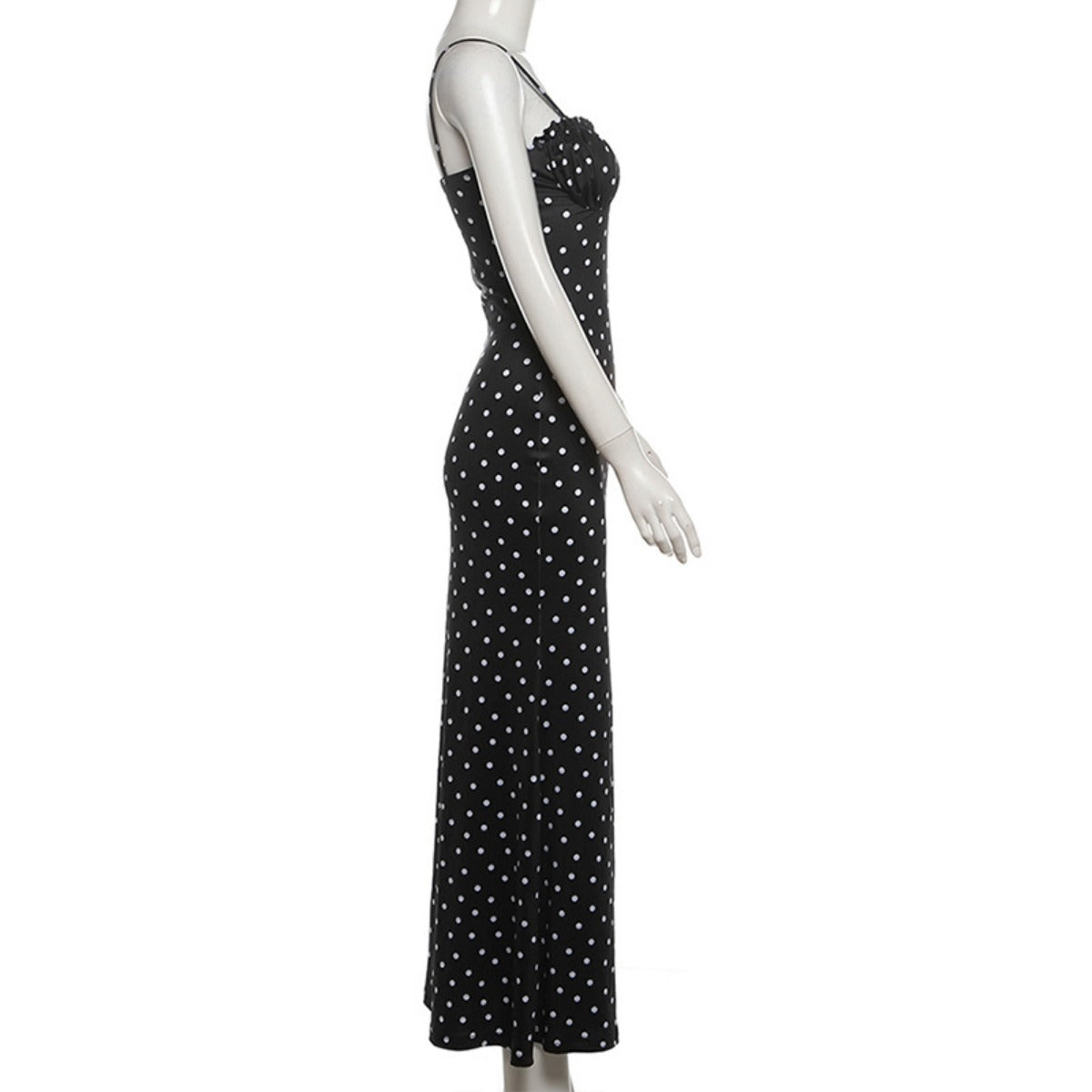 R&B | Kleid mit gepunkteten Strapsen mit Neckholder