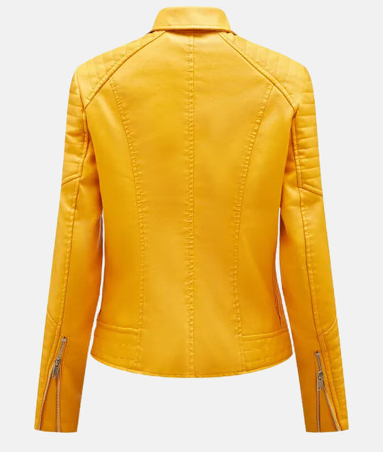 R&B | Stylische Damen Bikerjacke Aus Kunstleder