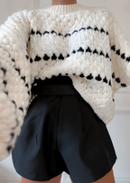 R&B | Kräftiger Strickpullover Kontrastierendes Design Warm und Zeitgemäß