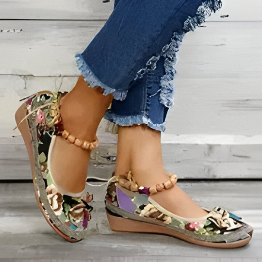 Jasmine | Flache Schuhe mit Blumenmuster für Frauen R&B