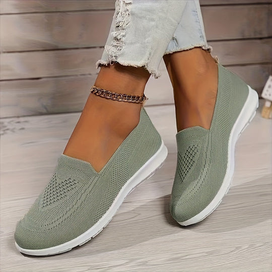 R&B | Einfarbige Gestrickte Sneaker Für Damen