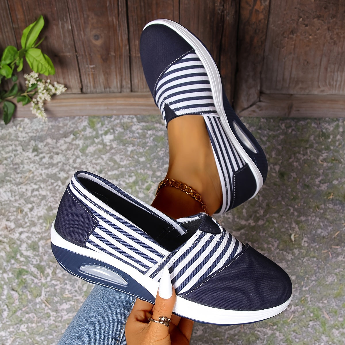 Gestreifte orthopädische Schuhe R&B R&B