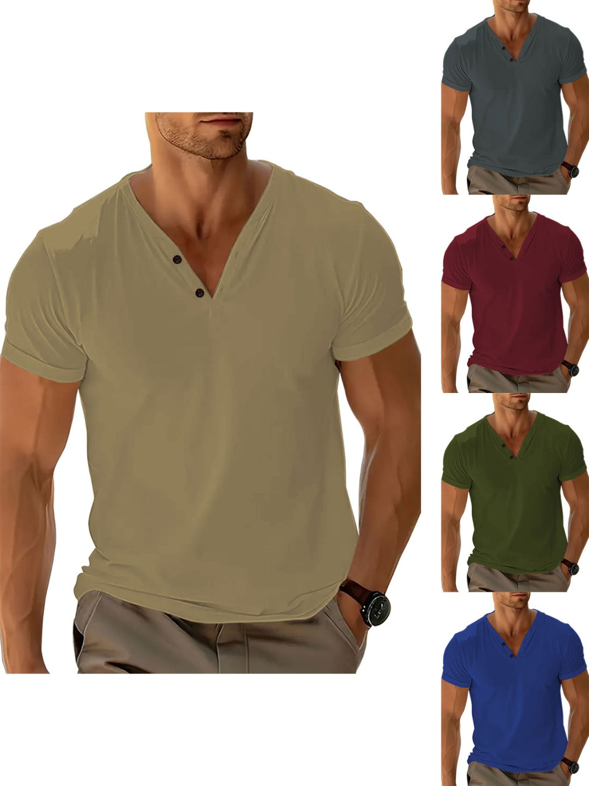 R&B | Leichtes Sport-T-Shirt mit V-Ausschnitt