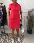 R&B | Kurzärmliges Freizeitkleid mit Kapuze