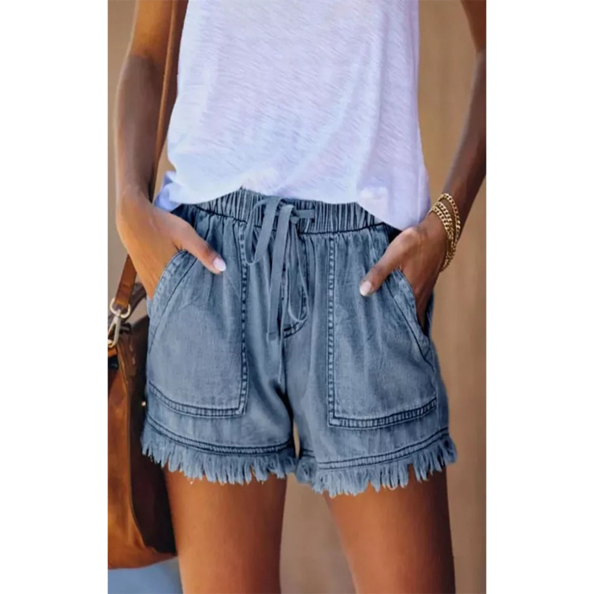 R&B | Denim-Shorts mit hoher Taille