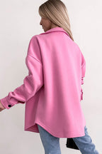 R&B | Oversized Hemdbluse mit Großen Taschen Polyester Minimalistisch und Stilvoll