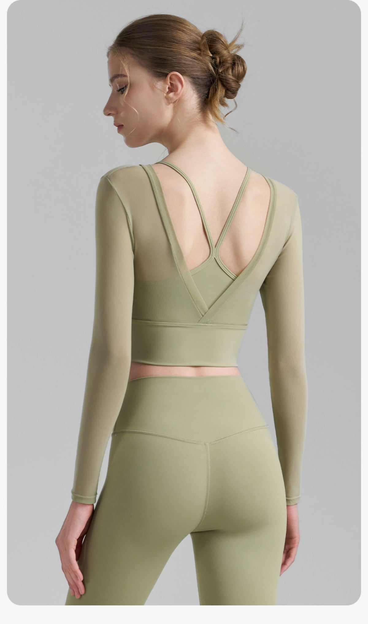 R&B | Fake zwei sexy Mesh-Yoga-Kleidung