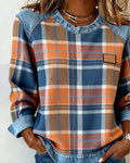 R&B | Sweatshirt mit Karo Patchwork