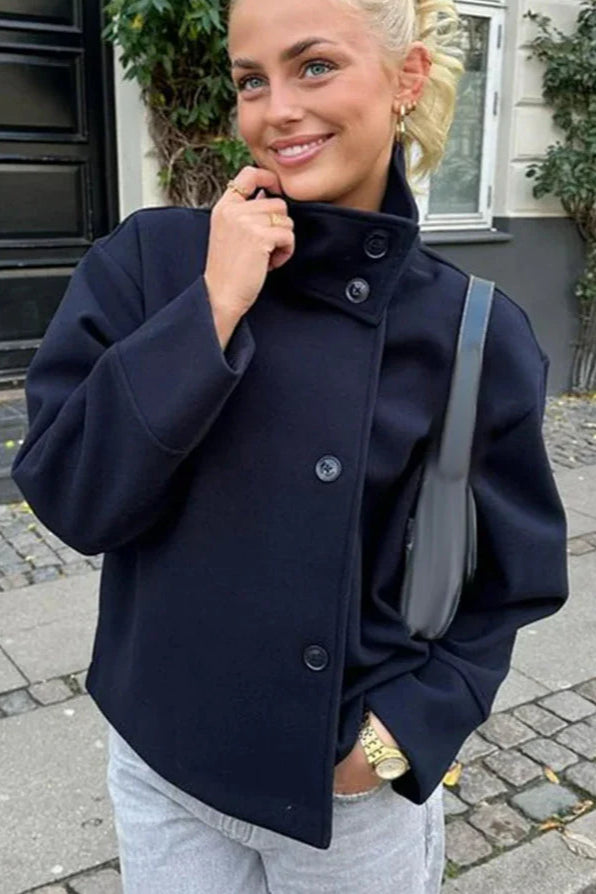 R&B | Wollmantel mit Reverskragen für Lässigen Chic