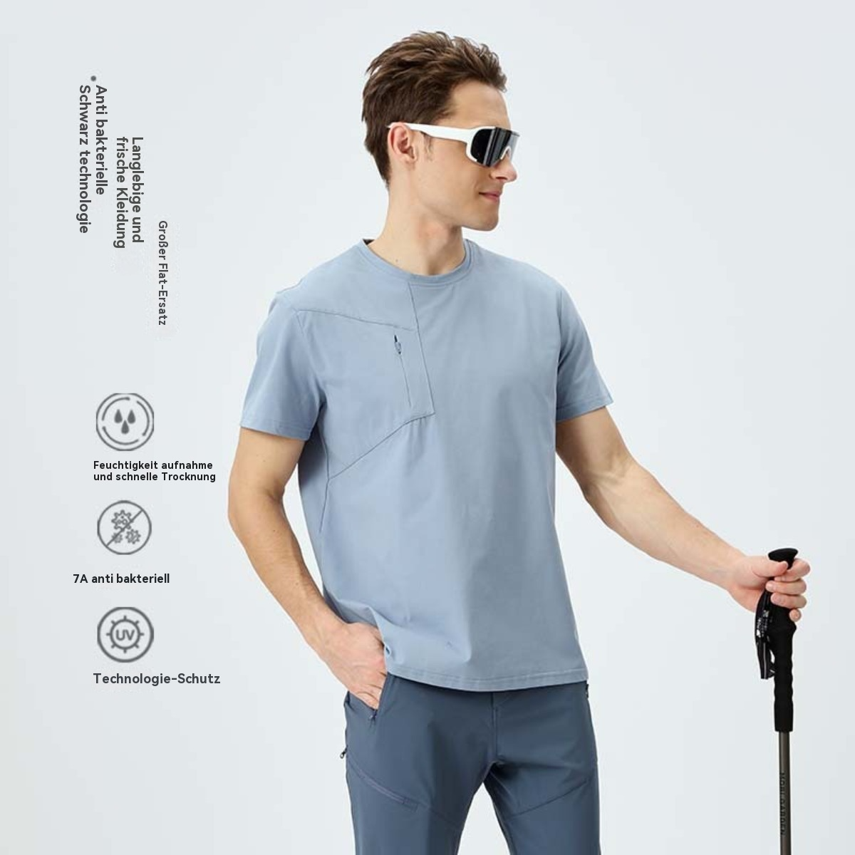 R&B | Herren Sport Frühling und Sommer Sonnenschutz kurze Ärmel