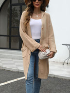 R&B | Lange Strickjacke Knopfverschluss Zeitlos und Bequem