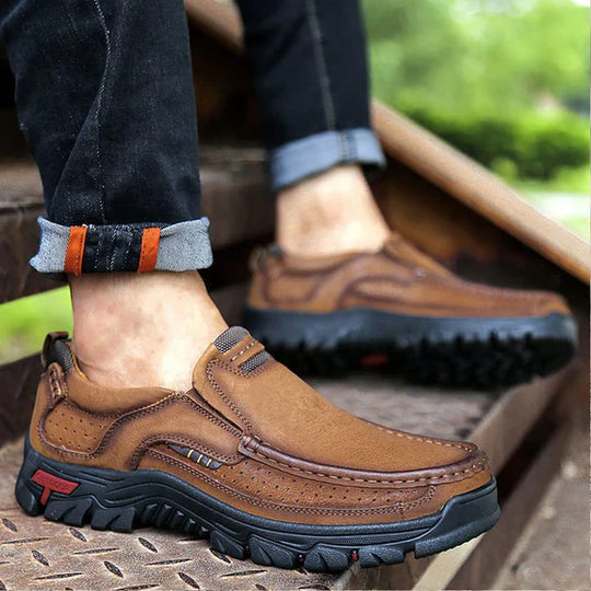 R&B | Herren-Laufschuhe Aus Leder, Leicht, Atmungsaktiv, Freizeitschuhe Zum Hineinschlüpfen