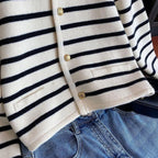 R&B | gestreifter Strickpullover für herbstliche Lagenlooks