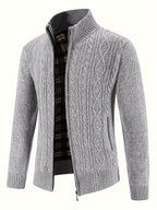 R&B | Strickcardigan mit Reißverschluss und Muster Acryl Bequem und Warm