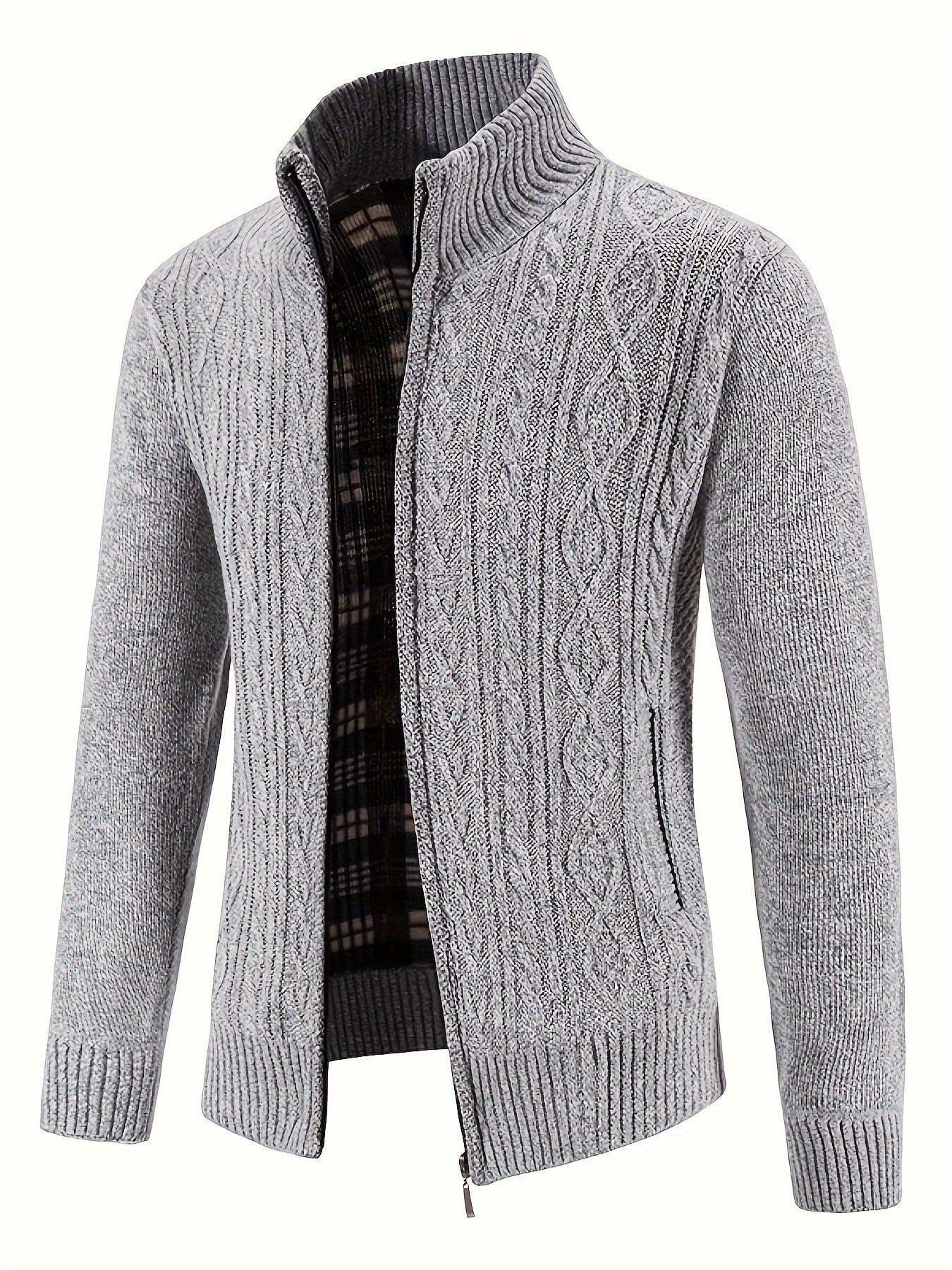 R&B | Strickcardigan mit Reißverschluss und Muster Acryl Bequem und Warm