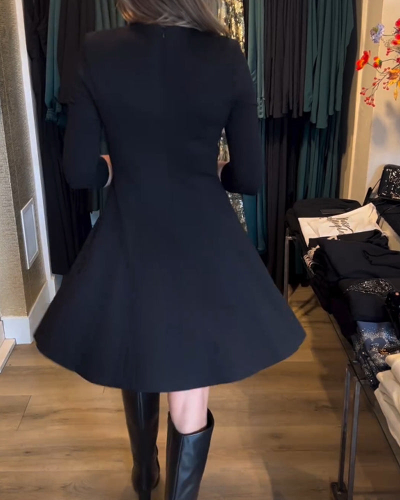 R&B | Kleid mit Einfarbigem Reißverschluss