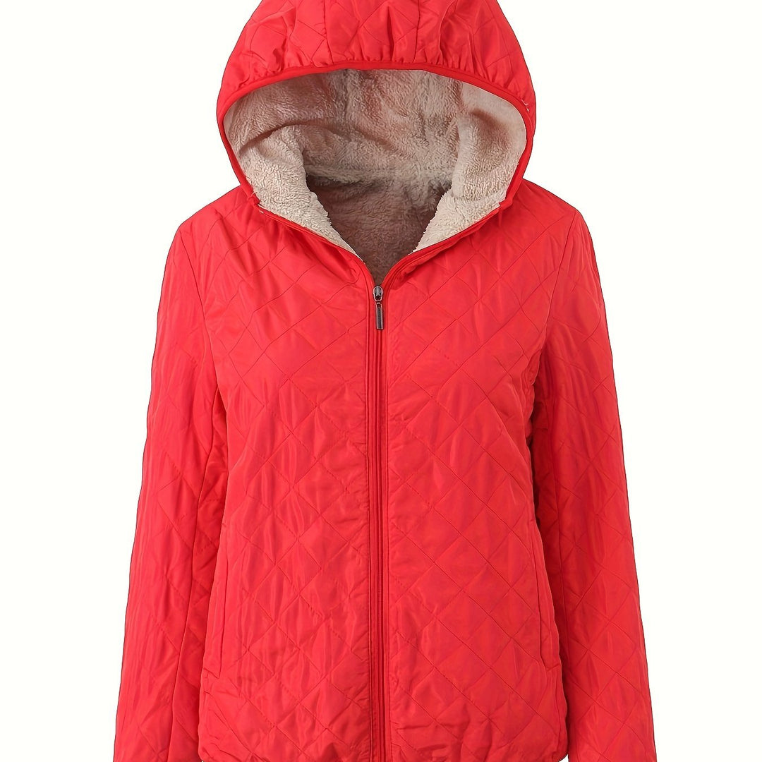R&B | Steppjacke mit Kapuze und Reißverschluss