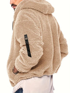 R&B Teddyjacke mit Reißverschluss für Männer
