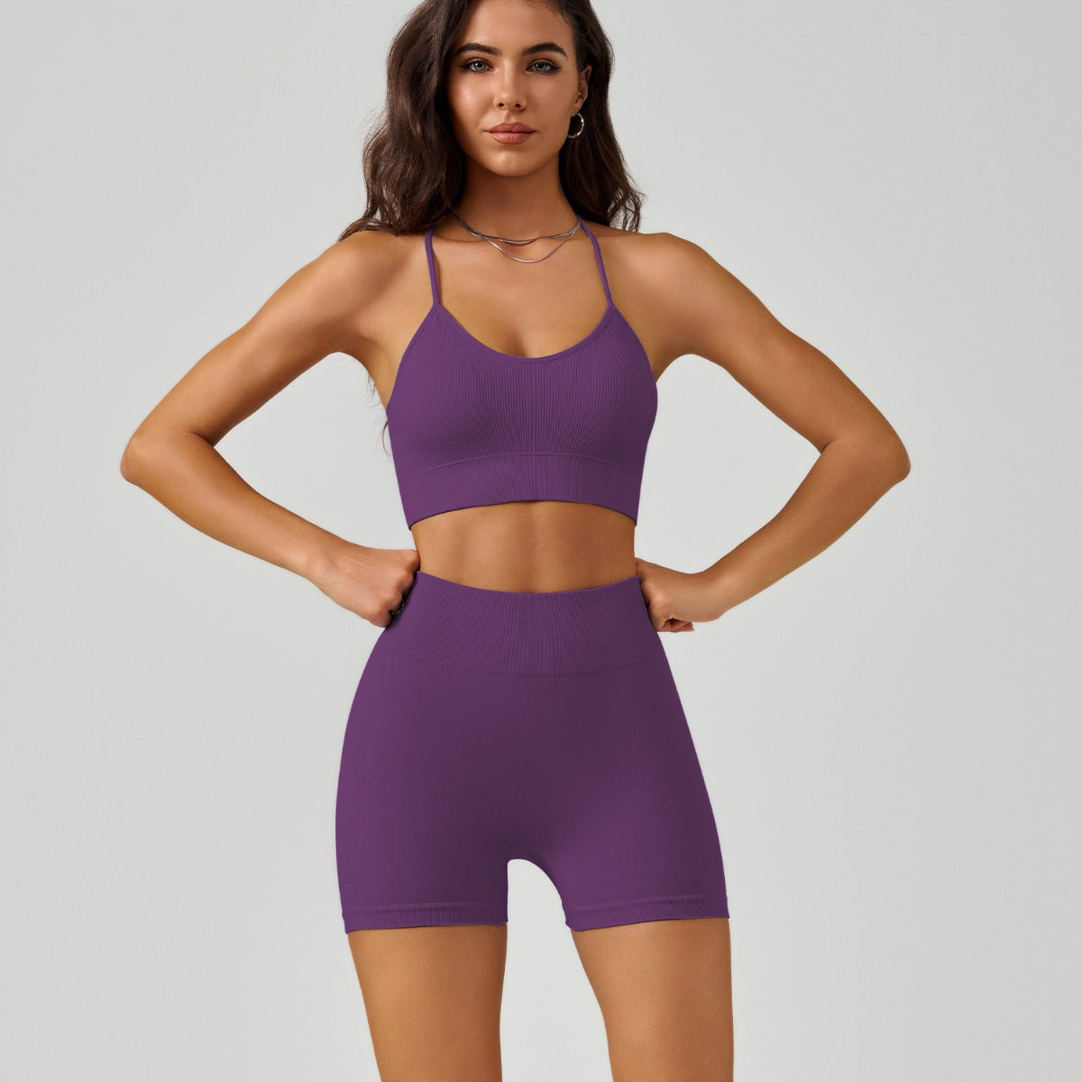 R&B | Yoga-Set mit gekreuztem Rücken