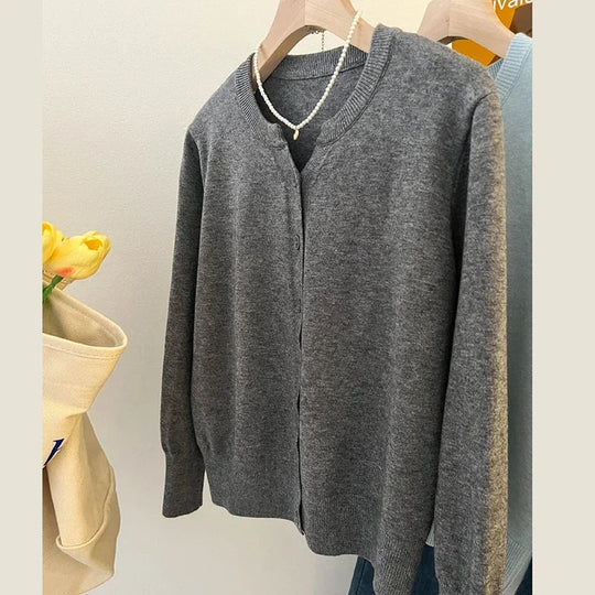 R&B | grob gestrickter Woll-Kardigan-Pullover