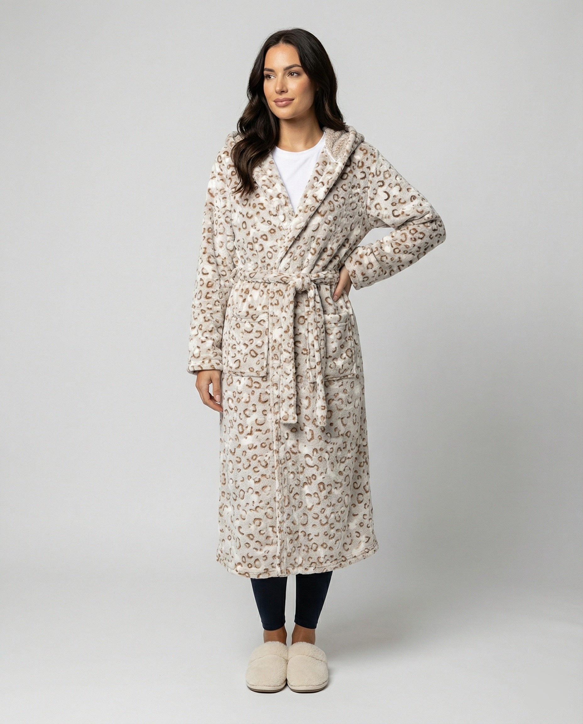 R&B | Robe mit Leopardmuster und Elegant Merkmalen
