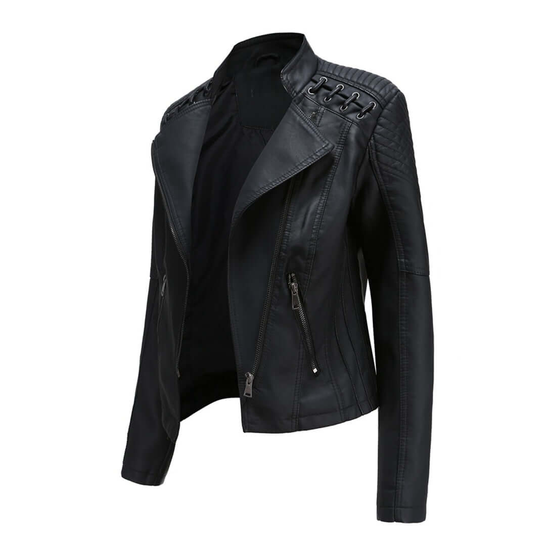 R&B | Damen Faux-Leder Bikerjacke