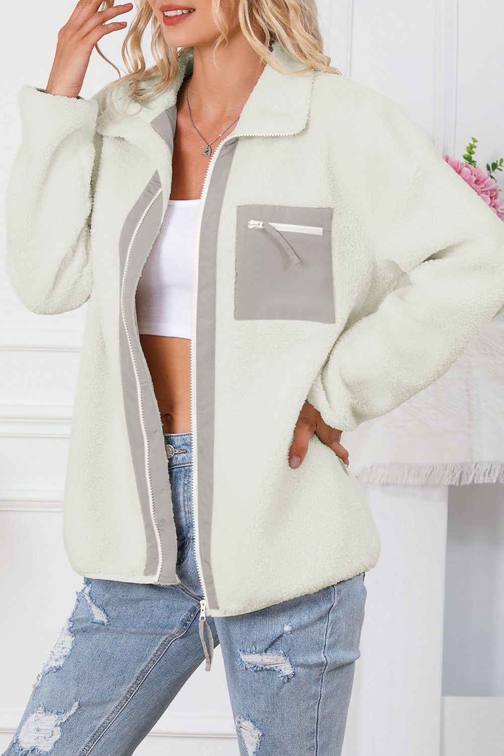 R&B | Weiche Fleecejacke mit Reißverschluss Praktisch und Warm Perfekt für Den Alltag