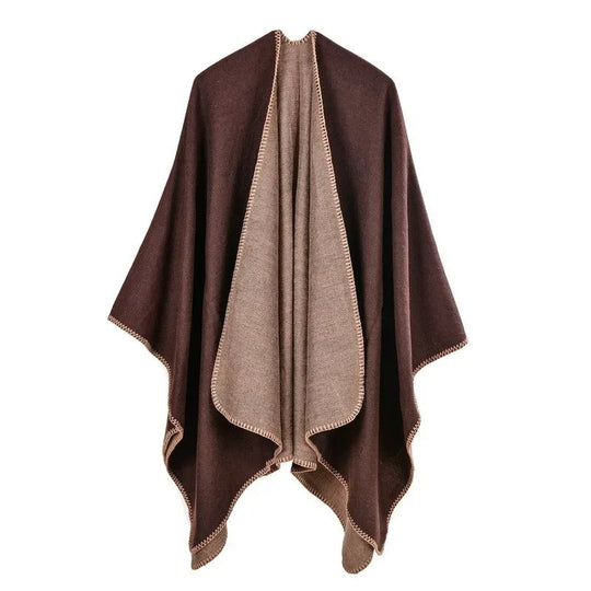 R&B | Warmer Poncho mit Fließendem Schnitt