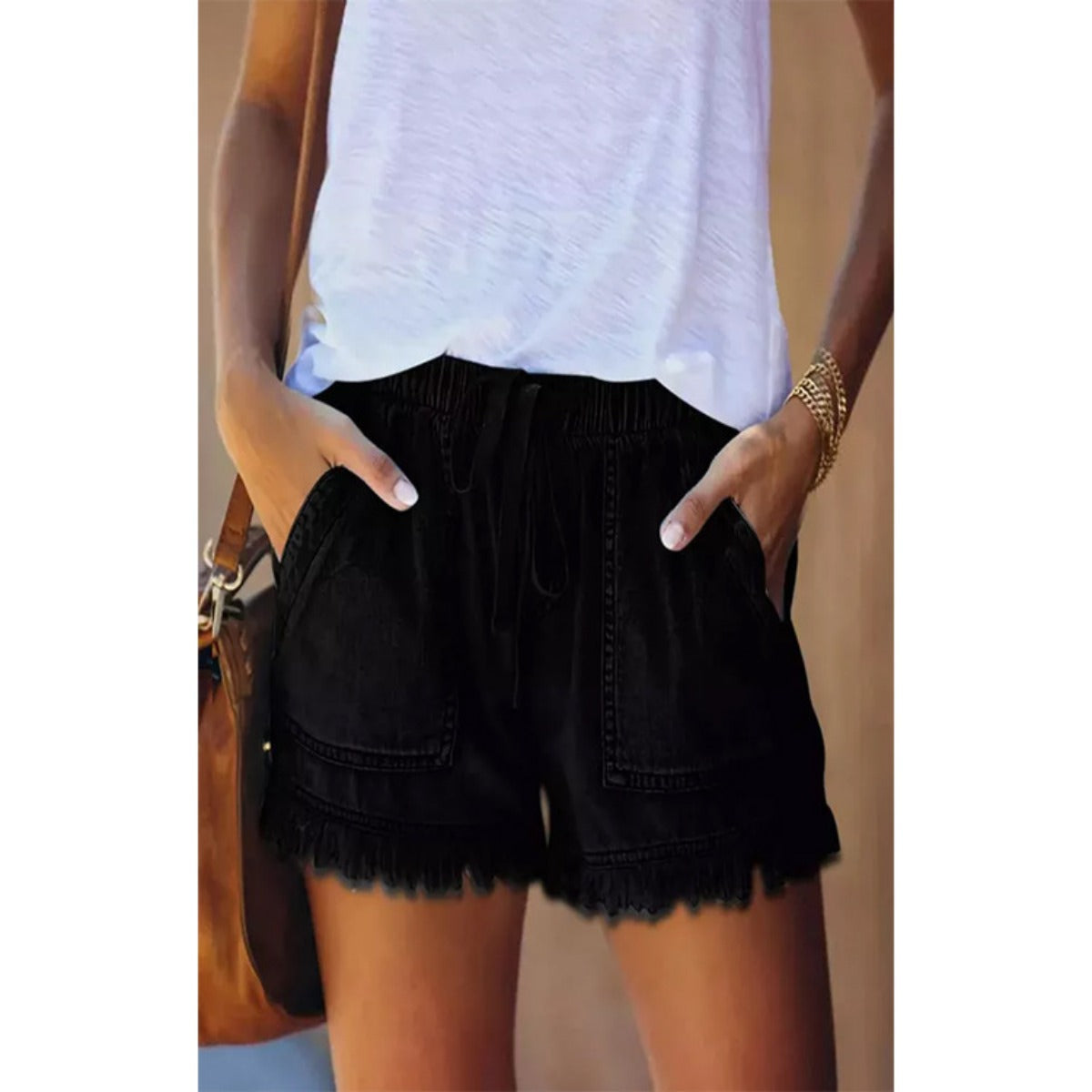 R&B | Denim-Shorts mit hoher Taille