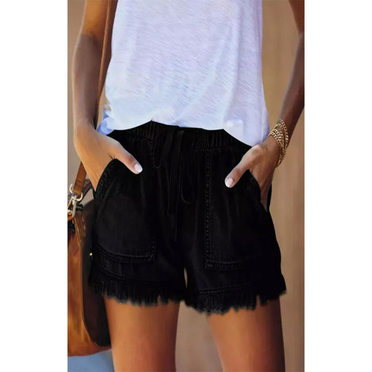 R&B | Denim-Shorts mit hoher Taille
