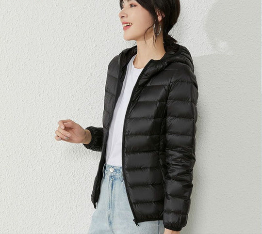 R&B | Daunenjacke mit Kapuze Und Reißverschluss für Damen