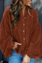 R&B | Lockere Hemd Aus Cord Polyester Stilvoll und Bequem