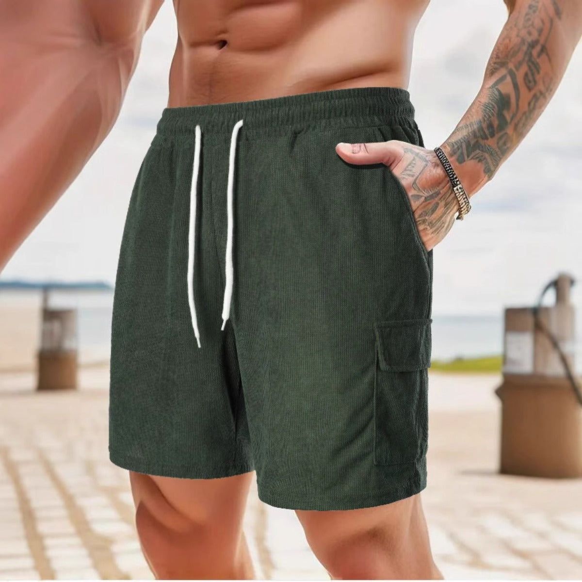 R&B | Werkzeugshorts aus Cord
