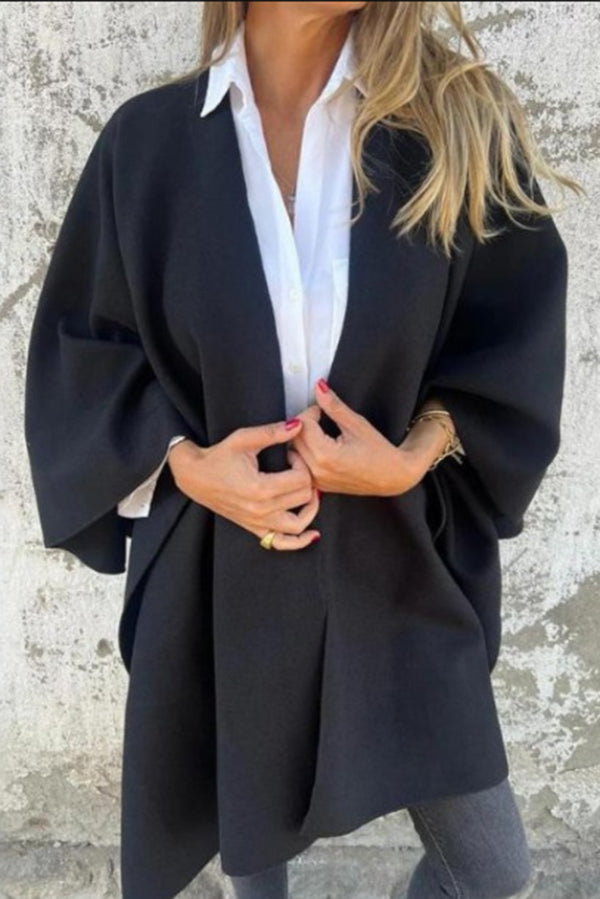 R&B | lässige V-Ausschnitt Stola Cape Jacke