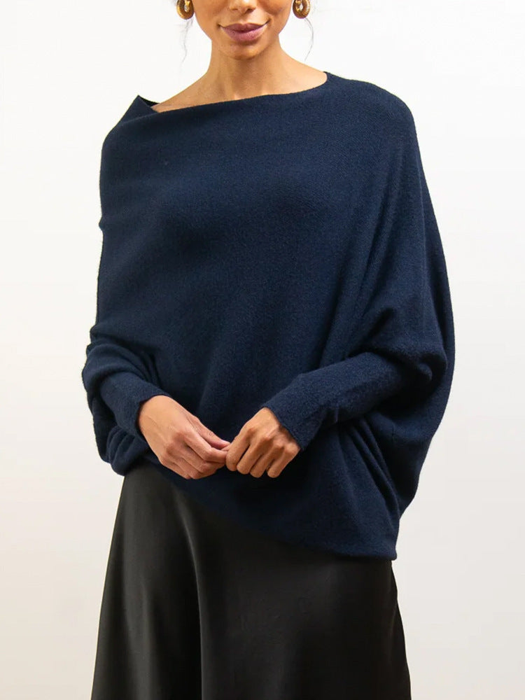 R&B | Gemütlicher Oversized Strickpullover mit Carmen-Ausschnitt