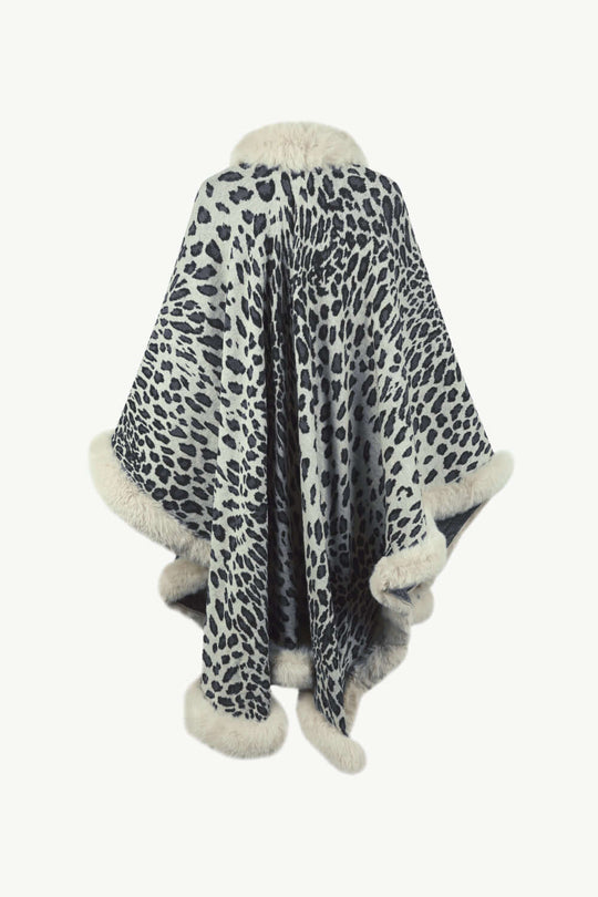 R&B | Leopardenmuster Offenes Poncho