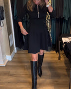 R&B | Kleid mit Einfarbigem Reißverschluss