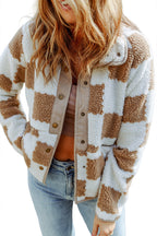 R&B | Gitter Sherpa Jacke Polyester Weich und Warm