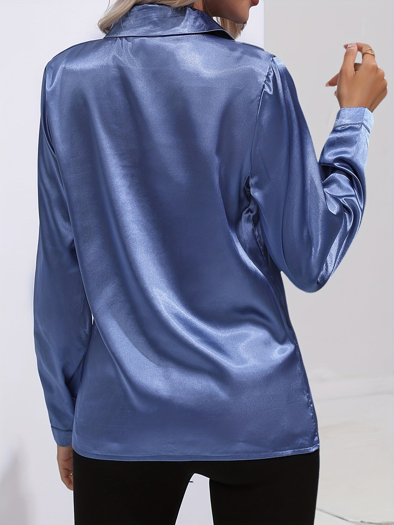 EB | Damen Elegante Satinbluse