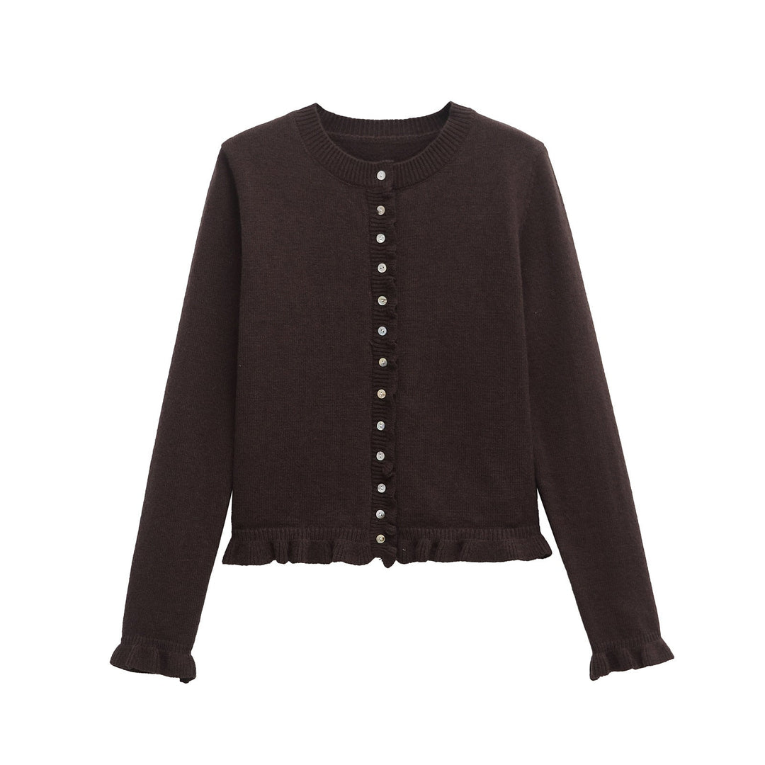 R&B | Damen-Cardigan mit Knöpfen, schickes Lagen-Oberteil