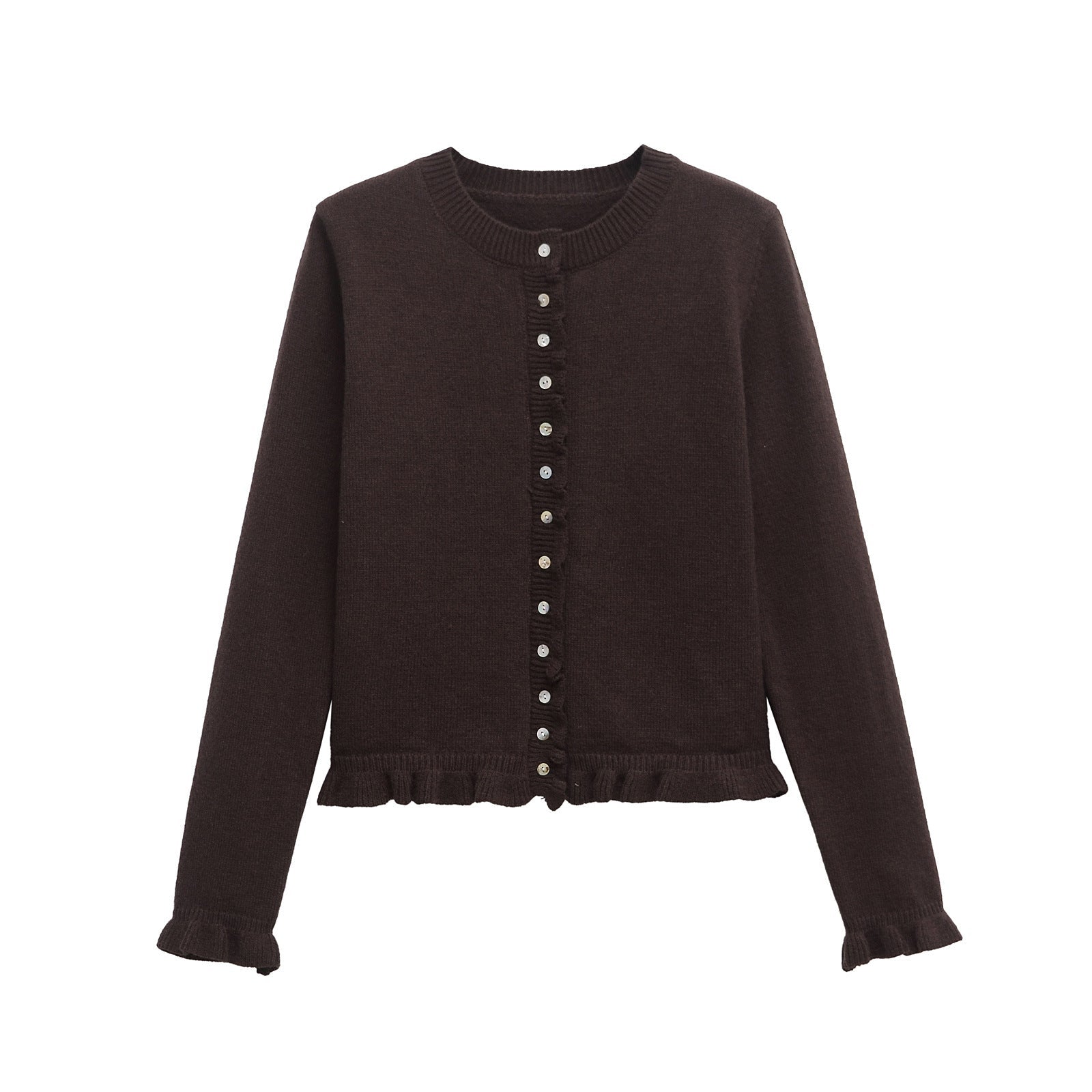 R&B | Damen-Cardigan mit Knöpfen, schickes Lagen-Oberteil