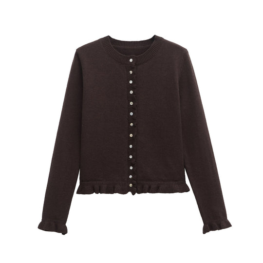 R&B | Damen-Cardigan mit Knöpfen, schickes Lagen-Oberteil